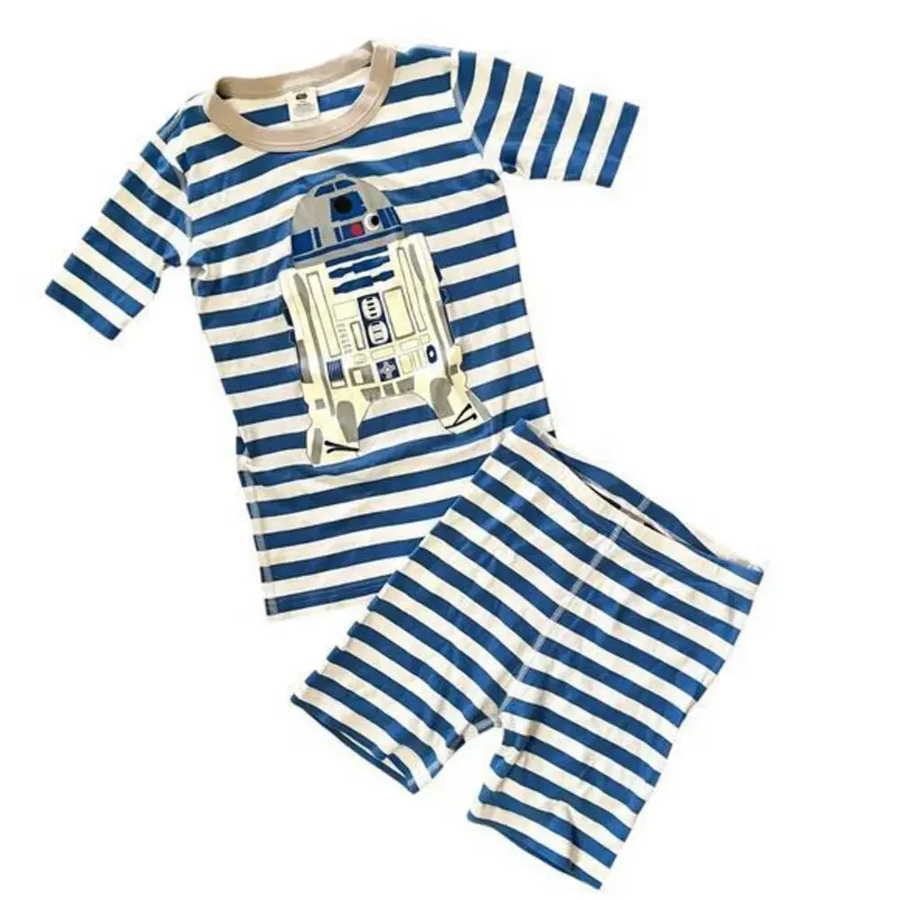 Hanna Andersson R2D2 Star Wars Organic Cotton 2-Piece Kids Pajamas Size 12